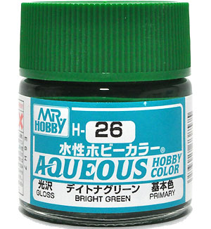 デイトナグリーン 光沢 (H-26） 塗料 (GSIクレオス 水性ホビーカラー AQUEOUS No.H-026) 商品画像