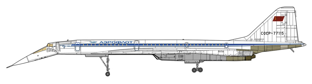 ツポレフ Tu-144D プラモデル (ハセガワ 1/144 飛行機 限定生産 No.10833) 商品画像_2