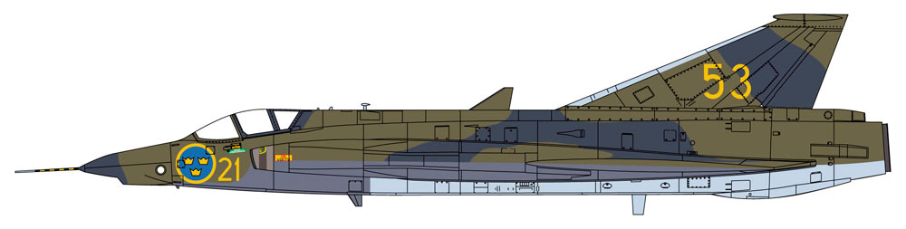 J35/S35E/RF-35 ドラケン スカンジナビアン ドラケン プラモデル (ハセガワ 1/48 飛行機 限定生産 No.07482) 商品画像_1