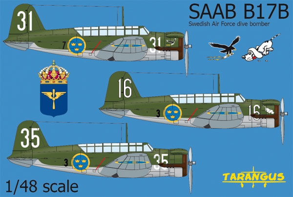 サーブ B17B 急降下爆撃機 プラモデル (タラングス 1/48 エアクラフト プラモデル No.TA4810) 商品画像