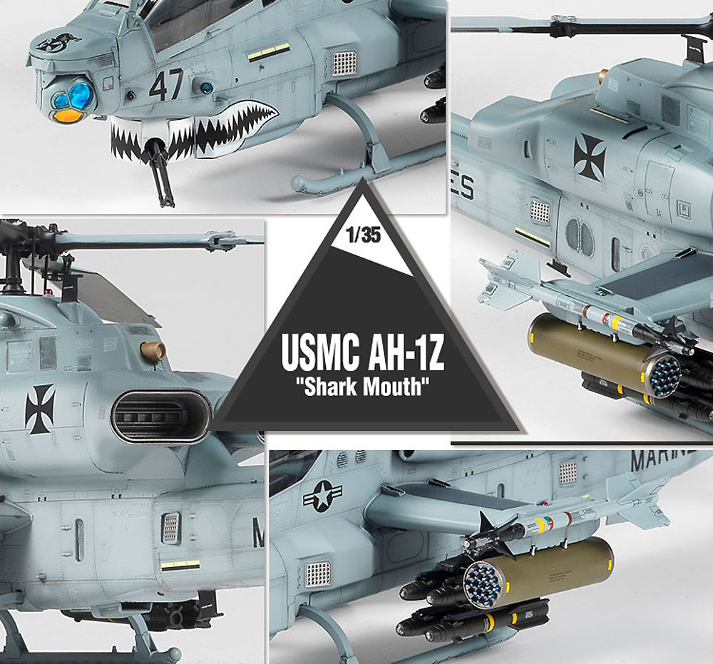 アメリカ海兵隊 AH-1Z ヴァイパー シャークマウス プラモデル (アカデミー 1/35 Armors No.12127) 商品画像_3