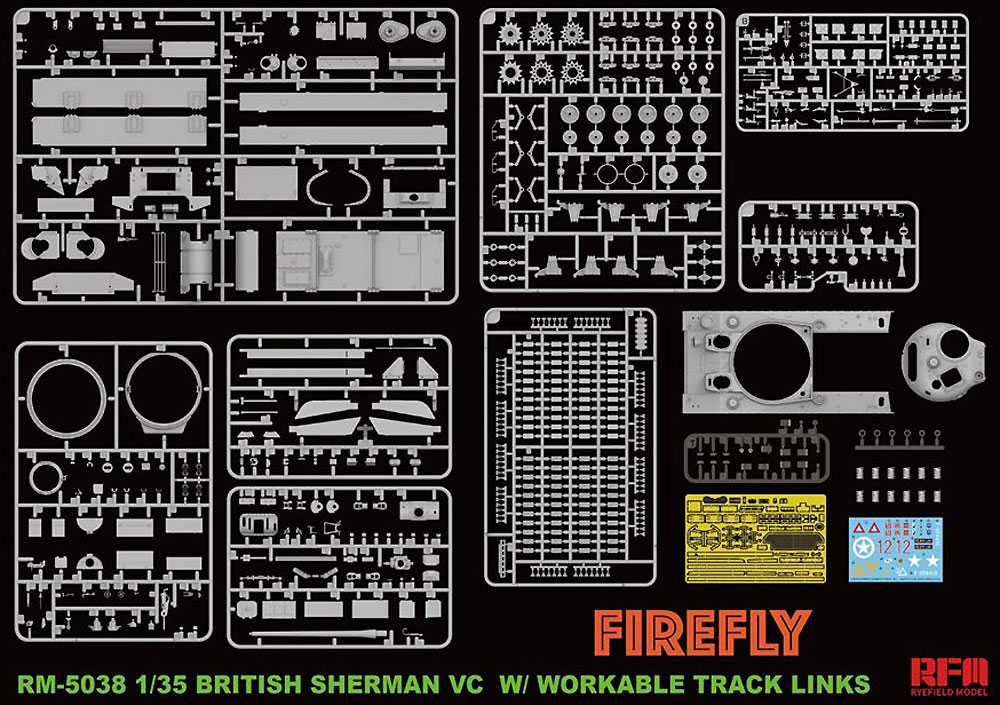 イギリス戦車 シャーマン 5C ファイアフライ プラモデル (ライ フィールド モデル 1/35 Military Miniature Series No.5038) 商品画像_1