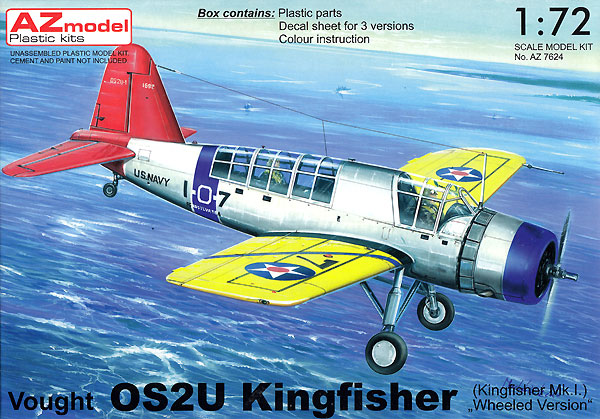 ヴォート OS2U キングフィッシャー ホイールタイプ (キングフィッシャー Mk.1) プラモデル (AZ model 1/72 エアクラフト プラモデル No.AZ7624) 商品画像