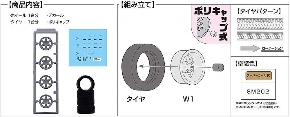 ボルクレーシング TE37 ホイール 17インチ プラモデル (フジミ ホイール シリーズ No.020) 商品画像_2