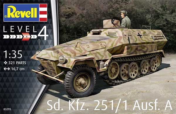 Sd.Kfz.251/1 Ausf.A 装甲兵員輸送車 プラモデル (レベル 1/35 ミリタリー No.03295) 商品画像