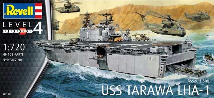 USS 強襲揚陸艦 タラワ LHA-1 プラモデル (レベル 1/720 艦船モデル No.05170) 商品画像