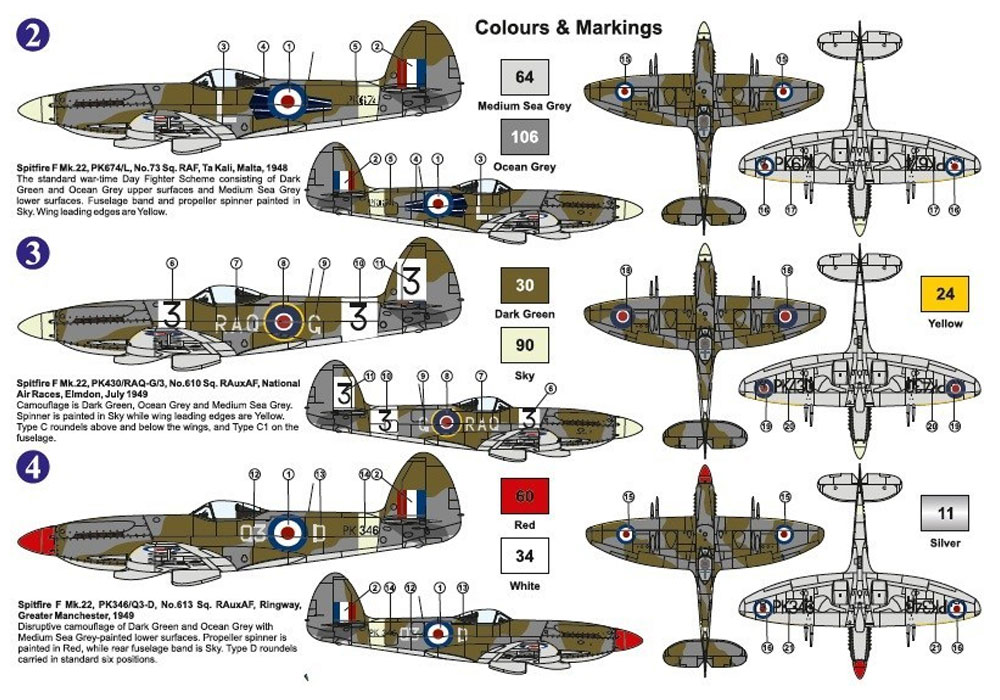 スーパーマリン スピットファイア Mk.22 ポストウォー プラモデル (AZ model 1/72 エアクラフト プラモデル No.AZ7640) 商品画像_1