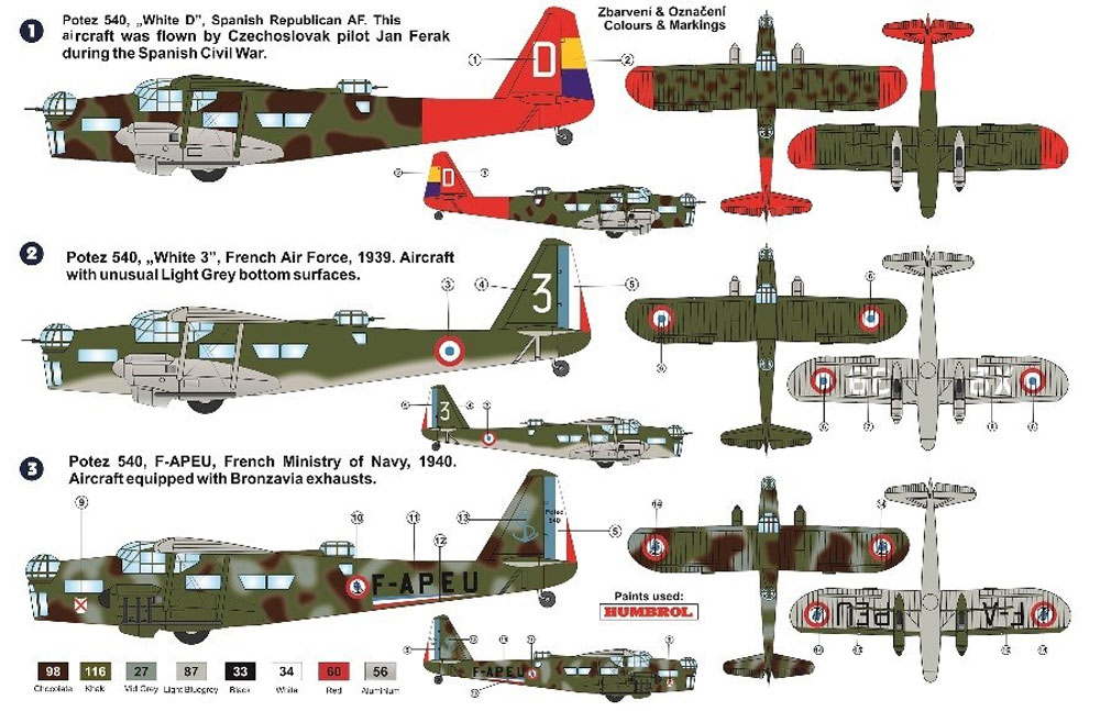 ポテ 540 爆撃機 プラモデル (AZ model 1/72 エアクラフト プラモデル No.AZ7641) 商品画像_1