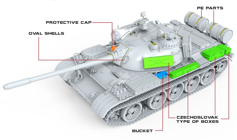 T-55 チェコスロバキア製 プラモデル (ミニアート 1/35 ミリタリーミニチュア No.37074) 商品画像_1