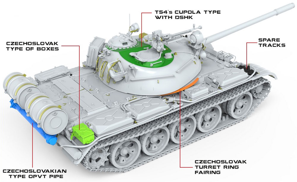 T-55 チェコスロバキア製 プラモデル (ミニアート 1/35 ミリタリーミニチュア No.37074) 商品画像_2