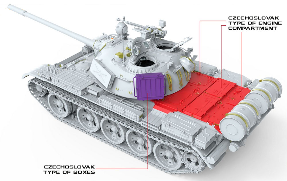 T-55 チェコスロバキア製 プラモデル (ミニアート 1/35 ミリタリーミニチュア No.37074) 商品画像_3