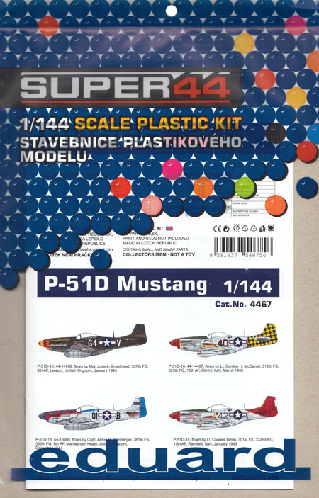 P-51D マスタング プラモデル (エデュアルド 1/144 SUPER44 No.4467) 商品画像