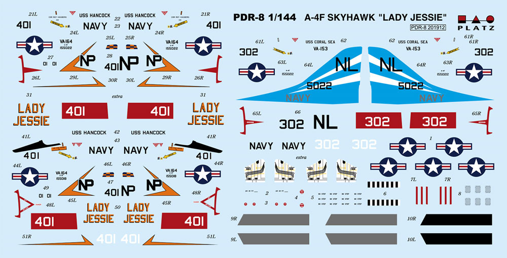 A-4F スカイホーク レディ ジェシー/ブルーテイルフライズ プラモデル (プラッツ 1/144 プラスチックモデルキット No.PDR-008) 商品画像_2