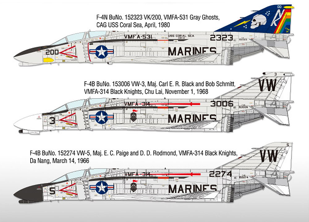 USMC F-4B/N ファントム 2 VMFA-531 グレイゴースト プラモデル (アカデミー 1/48 Aircrafts No.12315) 商品画像_2