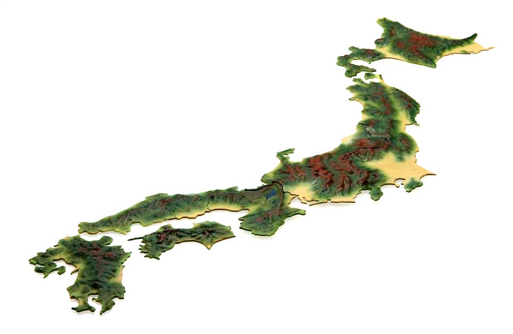 日本地図 (彩色済み) 手のひらサイズのくまモン付き プラモデル (フジミ くまモン No.014EX-1) 商品画像_2