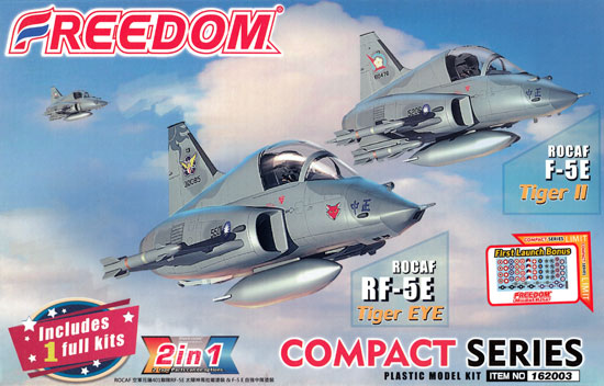 ROCAF F-5E タイガー 2 / RF-5E タイガーアイ 2in1 プラモデル (フリーダムモデル コンパクトシリーズ No.162003) 商品画像