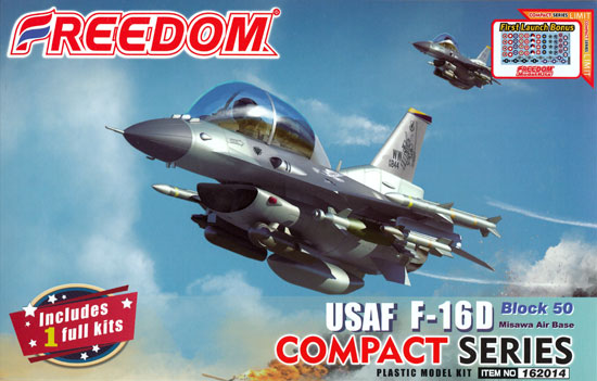USAF F-16D ブロック50 プラモデル (フリーダムモデル コンパクトシリーズ No.162014) 商品画像