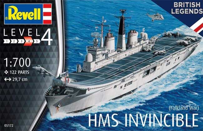 HMS インヴィンシブル (フォークランド紛争) プラモデル (レベル 1/700 艦船モデル No.05172) 商品画像