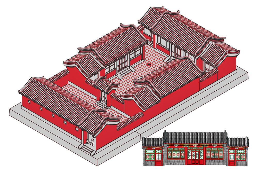 北京 四合院 プラモデル (トランペッター 建築 No.09001) 商品画像_2