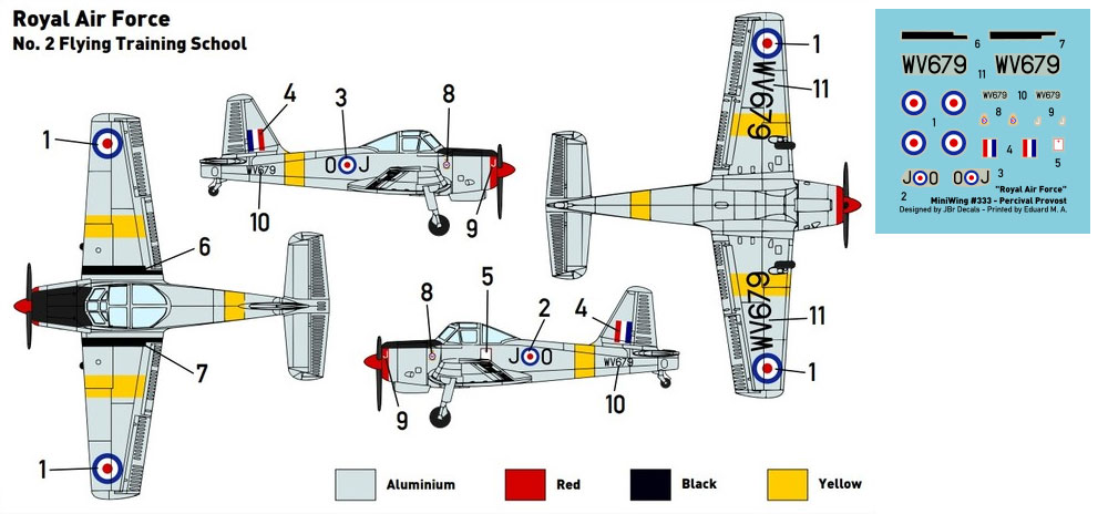 パーシヴァル プロヴォスト T.1 イギリス空軍 プラモデル (ミニウイング 1/144 インジェクションキット No.mini333) 商品画像_1