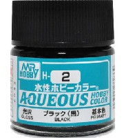 GSIクレオス 水性ホビーカラー AQUEOUS ブラック (黒） 光沢 (H-2）