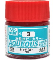 GSIクレオス 水性ホビーカラー AQUEOUS レッド (赤） 光沢 (H-3）