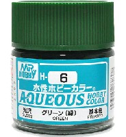 GSIクレオス 水性ホビーカラー AQUEOUS グリーン (緑） 光沢 (H-6）