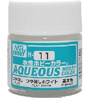 GSIクレオス 水性ホビーカラー AQUEOUS つや消しホワイト つや消し (H-11）