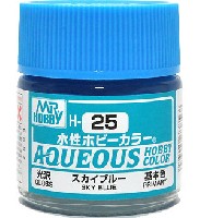 GSIクレオス 水性ホビーカラー AQUEOUS スカイブルー 光沢 (H-25）