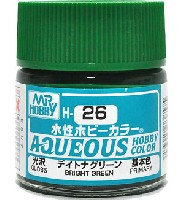 GSIクレオス 水性ホビーカラー AQUEOUS デイトナグリーン 光沢 (H-26）