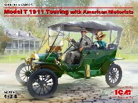 ICM 1/24 AFVモデル Ｔ型フォード 1911 ツーリング w/アメリカン モーターリスト