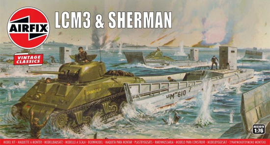 LCM 3 & シャーマン戦車 プラモデル (エアフィックス 1/76 ミリタリー No.A03301V) 商品画像