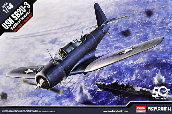 USN SB2U-3 ヴィンディケイター ミッドウェー海戦 プラモデル (アカデミー 1/48 Aircrafts No.12324) 商品画像