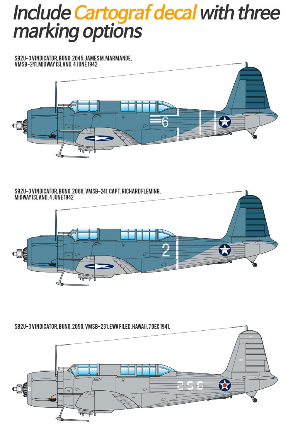 USN SB2U-3 ヴィンディケイター ミッドウェー海戦 プラモデル (アカデミー 1/48 Aircrafts No.12324) 商品画像_2