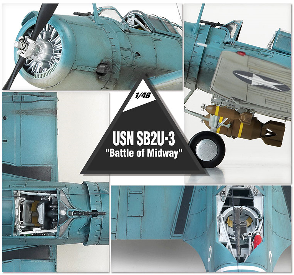 USN SB2U-3 ヴィンディケイター ミッドウェー海戦 プラモデル (アカデミー 1/48 Aircrafts No.12324) 商品画像_3