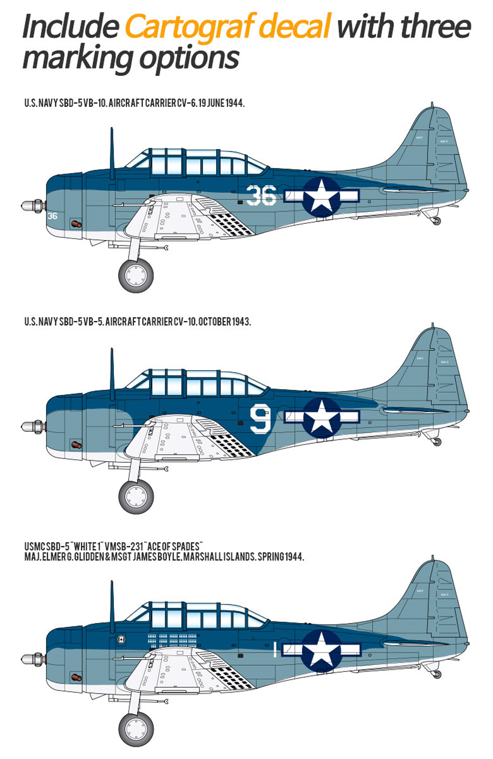 アメリカ海軍 SBD-5 ドーントレス マリアナ沖海戦 プラモデル (アカデミー 1/48 Aircrafts No.12329) 商品画像_1