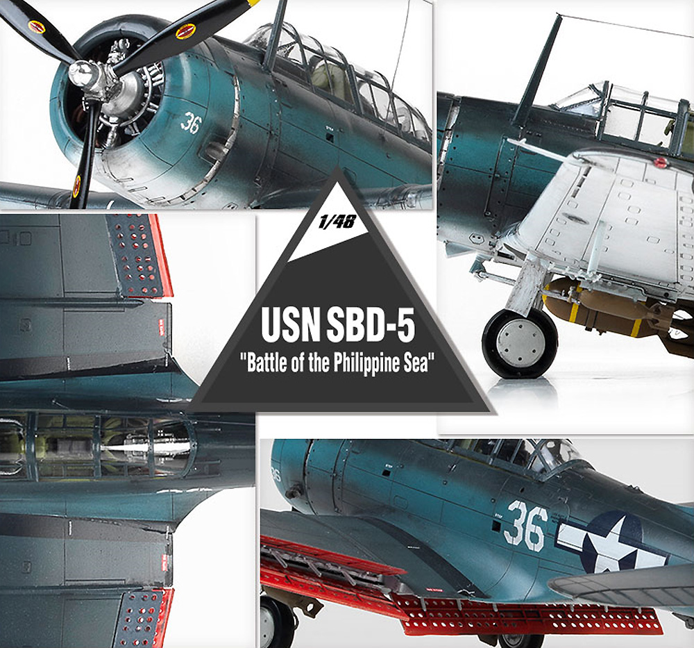 アメリカ海軍 SBD-5 ドーントレス マリアナ沖海戦 プラモデル (アカデミー 1/48 Aircrafts No.12329) 商品画像_3