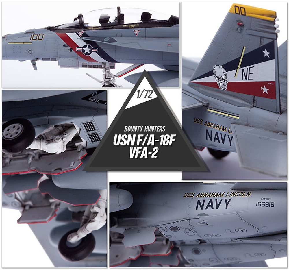 アメリカ海軍 F/A-18F スーパーホーネット VFA-2 バウンティハンターズ プラモデル (アカデミー 1/72 Aircrafts No.12567) 商品画像_4