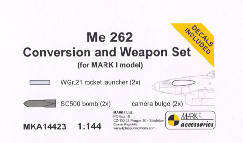 Me262 コンバージョン ウェポン セット レジン (MARK 1 アクセサリー No.MKA14423) 商品画像