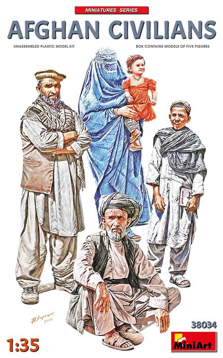 アフガニスタンの市民 プラモデル (ミニアート 1/35 ミニチュアシリーズ No.38034) 商品画像