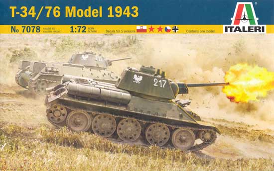 T-34/76 Model 1943 プラモデル (イタレリ 1/72 ミリタリーシリーズ No.	7078) 商品画像