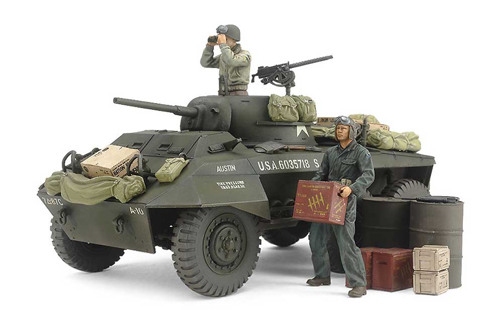 アメリカ軽装甲車 M8 グレイハウンド 前線偵察セット プラモデル (タミヤ スケール限定品 No.25196) 商品画像_2