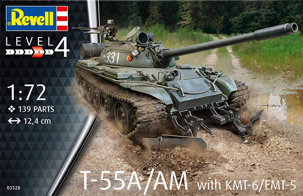 T-55A/AM w/KMT-6/EMT-5 プラモデル (レベル 1/72 ミリタリー No.03328) 商品画像