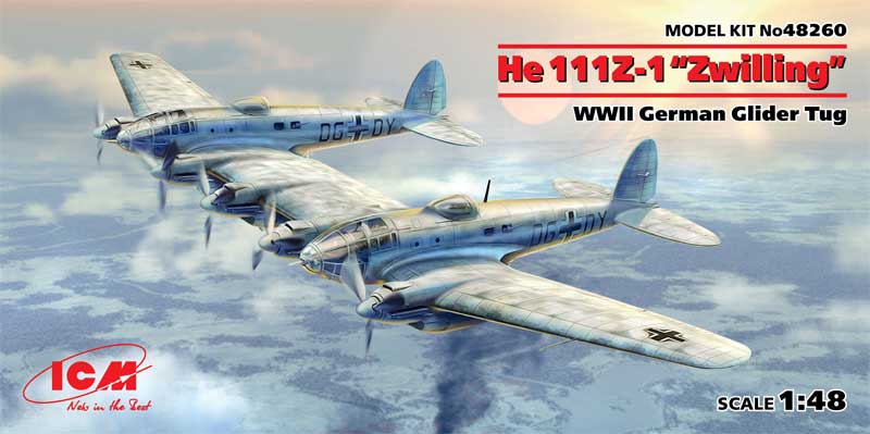 ハインケル He111Z-1 ツヴィーリンク プラモデル (ICM 1/48 エアクラフト プラモデル No.48260) 商品画像