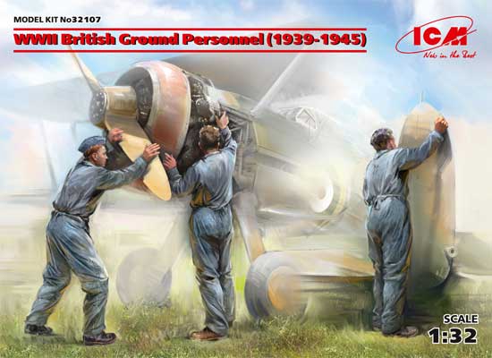 WW2 イギリス空軍 グランドクルー セット 1939-1945 プラモデル (ICM 1/32 エアクラフト No.32107) 商品画像