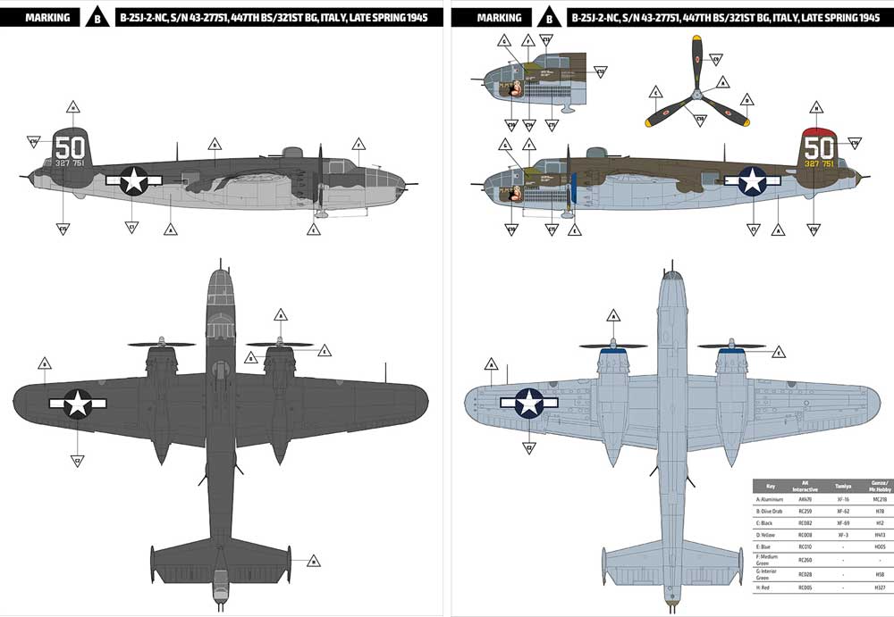 B-25J ミッチェル グラスノーズ over MTO プラモデル (HKモデル 1/32 エアクラフト No.01E024) 商品画像_1