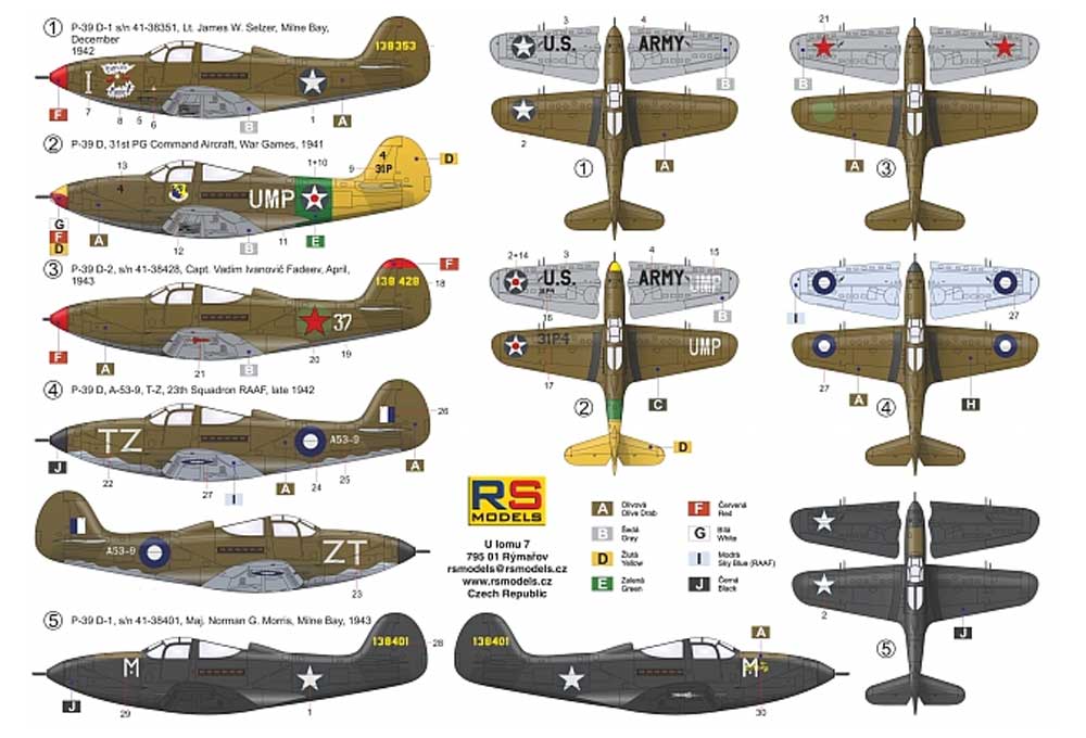 P-39D エアラコブラ プラモデル (RSモデル 1/72 エアクラフト プラモデル No.92252) 商品画像_1