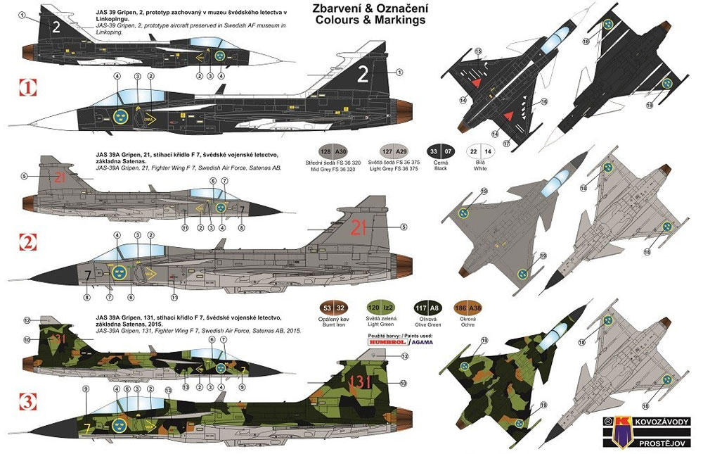 サーブ JAS-39 グリペン スウェーデン プラモデル (KPモデル 1/72 エアクラフト プラモデル No.KPM0162) 商品画像_1