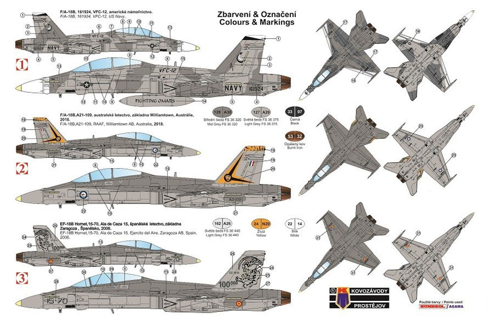 F-18B ホーネット プラモデル (KPモデル 1/72 エアクラフト プラモデル No.KPM0164) 商品画像_1