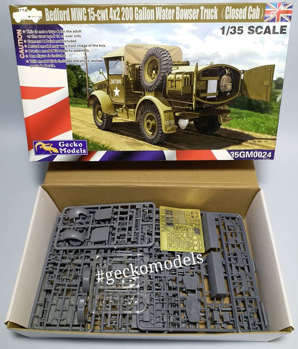 ベッドフォード MWC 15-cwt 4x2 200ガロン 給水トラック クローズキャブ プラモデル (ゲッコーモデル 1/35 ミリタリー No.35GM0024) 商品画像_1